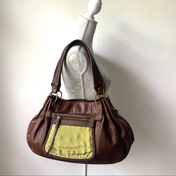 Cole Haan G Series Chocolate Leather Hobo Bag - Picture 2 of 15